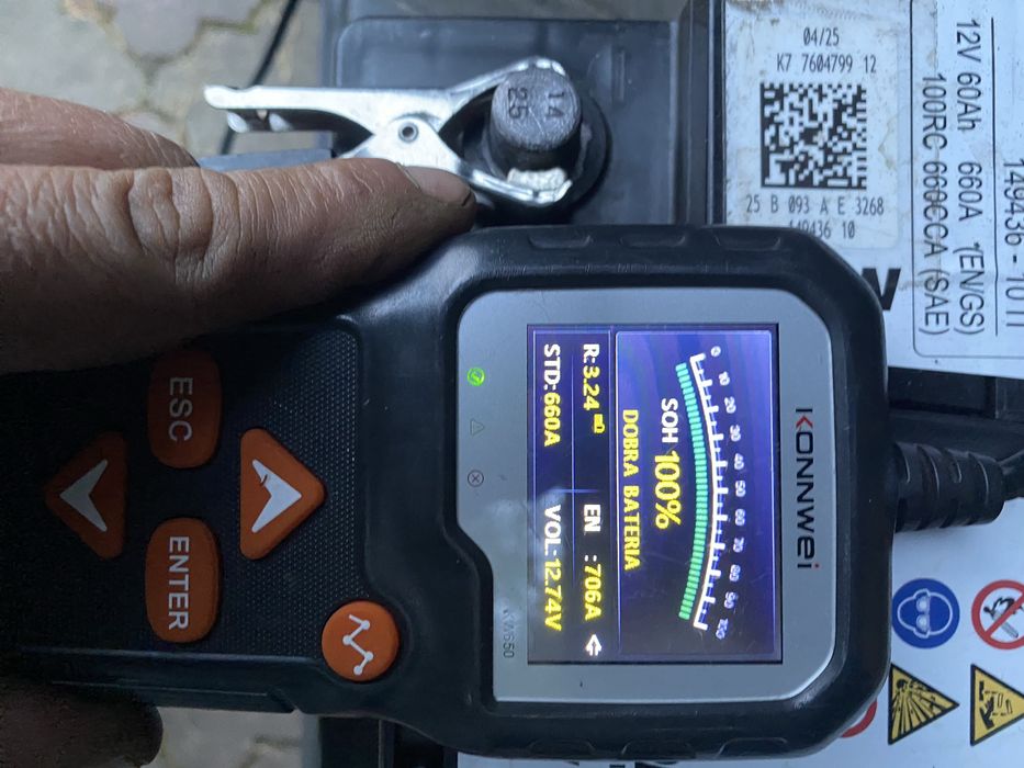 Oryginalny AGM Bmw 60 ah 660 amper 2025 rok