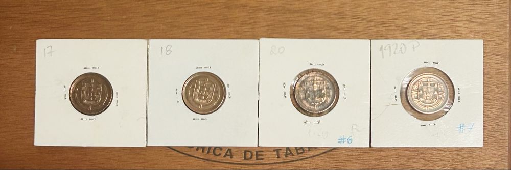 Compre 4 moedas 1 centavo 1917/1918/1920/1920P