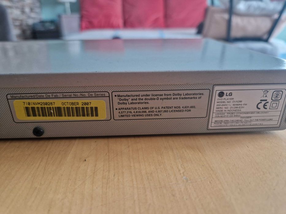 Odtwarzacz DVD LG Player DVX 286