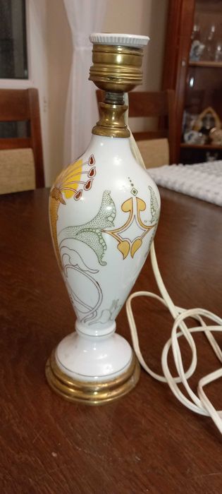 Stara ceramiczna lampa ręcznie wykonana lampa