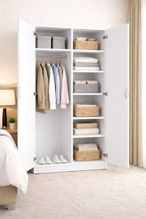 Szafa biała 80x192 Garderoba szafa ubraniowa