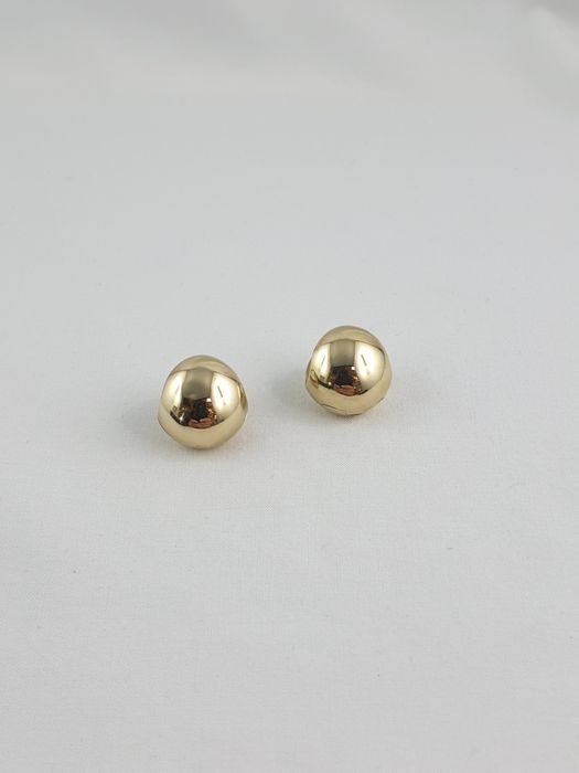 Obłędne modne złote nowe kolczyki Au.585  kulki