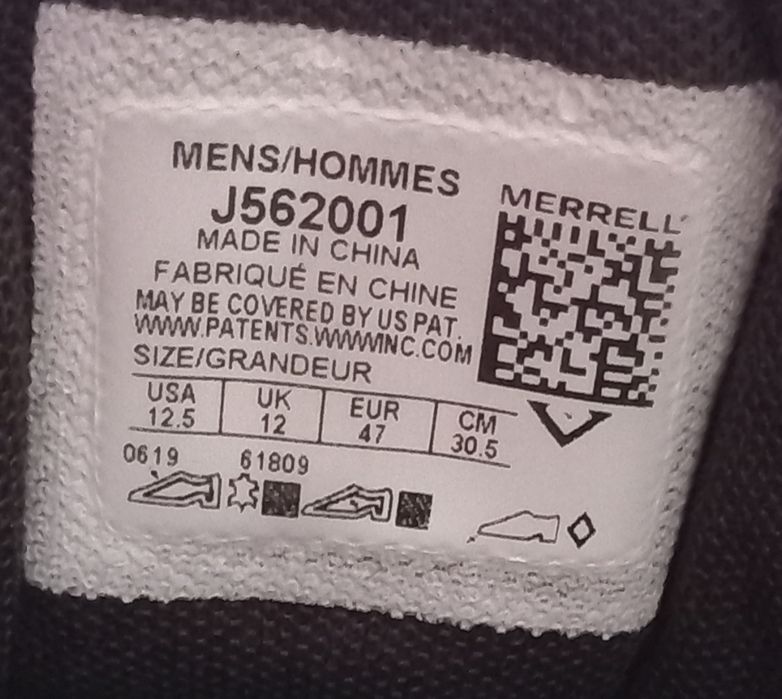 Кожаные трекинговые ботинки кроссовки Merrell  Select Grip