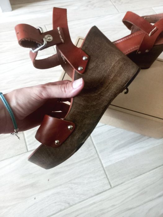 Шкіряні італійські босоніжки Asos, 38 р