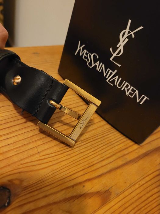 Czarny skórzany damski pasek 105 cm