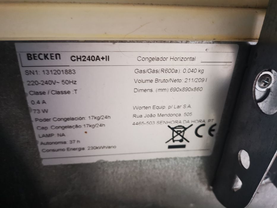 Arca Congeladora BECKEN