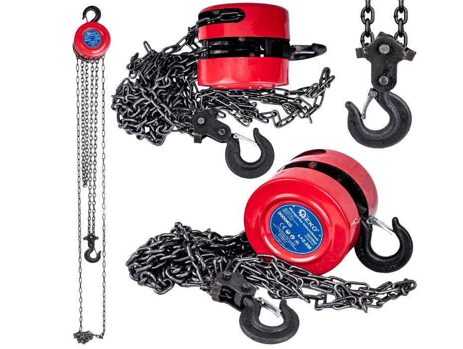 WYCIĄGARKA łańcuchowa WCIĄGARKA 2 T udźwig 2000 kg łańcuch 2,5 m 931