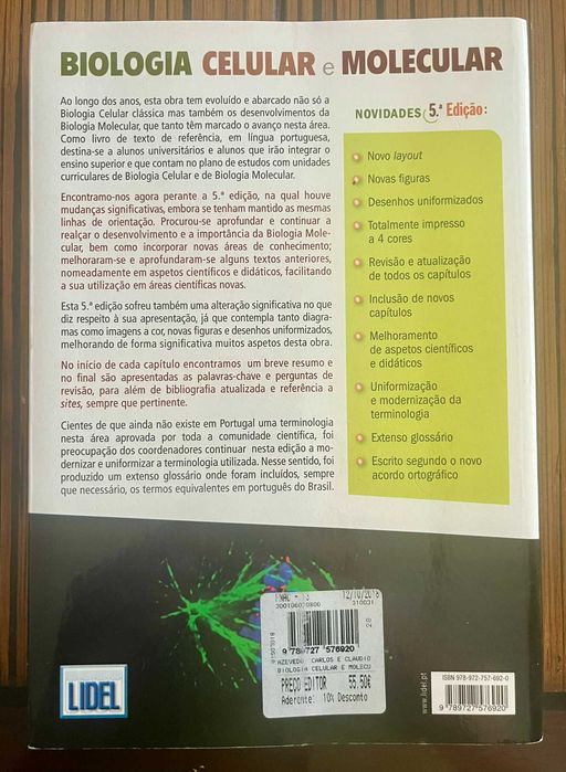Biologia Celular e Molecular, 5ª Edição