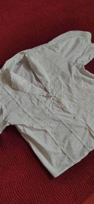 Blusa algodão manga curta.