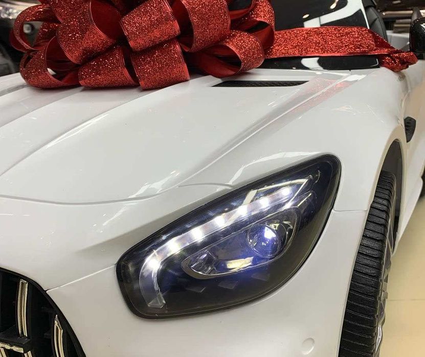 Biały Mercedes GTR autko na akumulator samochód 12V