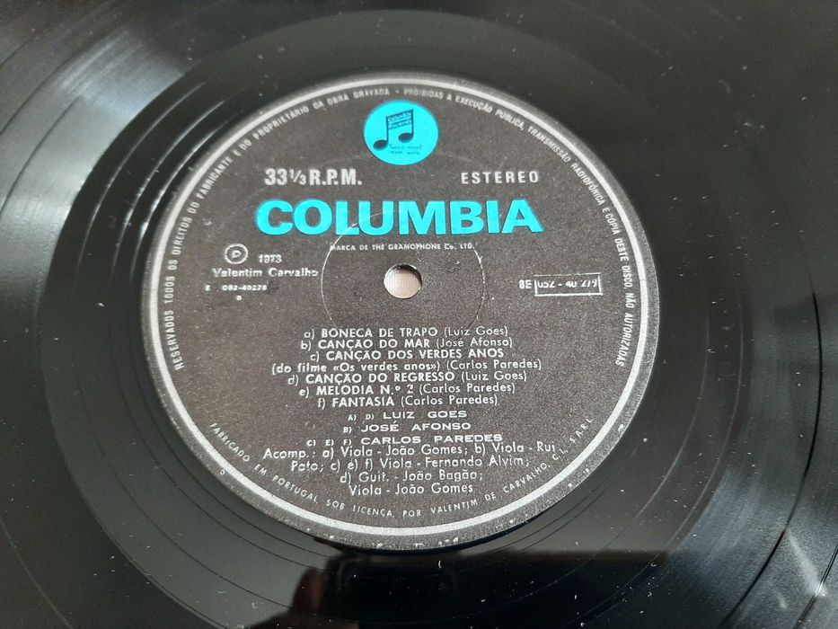Carlos Paredes, José Afonso, Luiz Goes - Portugal - Vinil LP