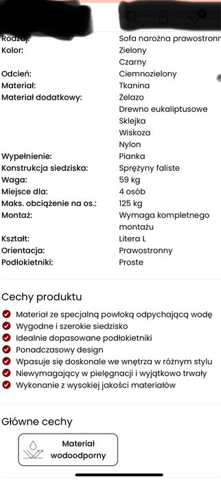 Piękny zielony narożnik Beliani