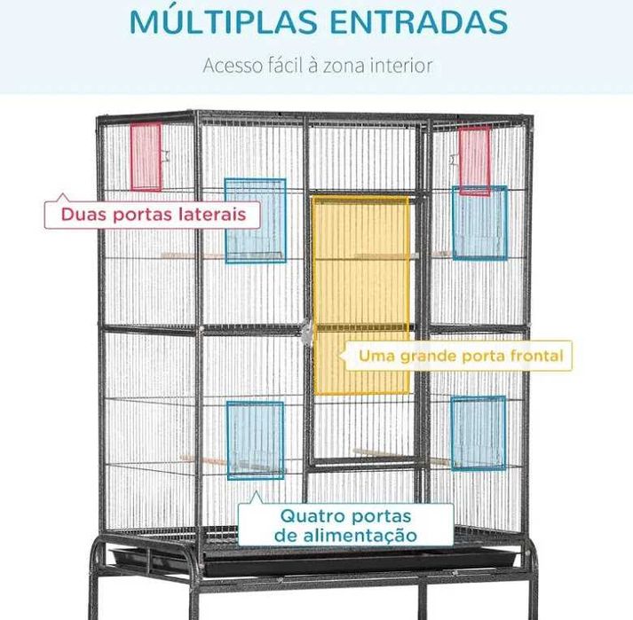 Gaiola para pássaros ou aves exóticas