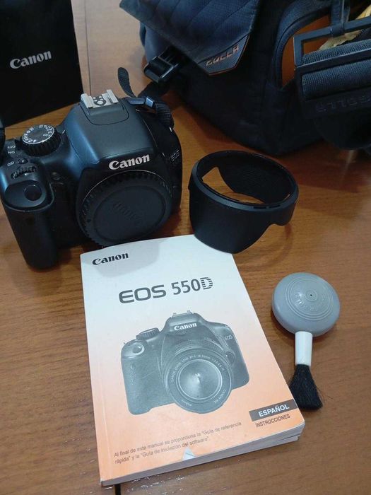 Conjunto Máquina Fotográfica e lentes