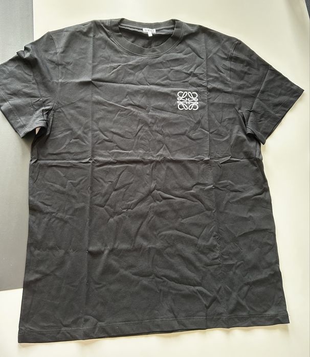 LOEWE Anagram Logo Embroidered T-Shirt Men Black