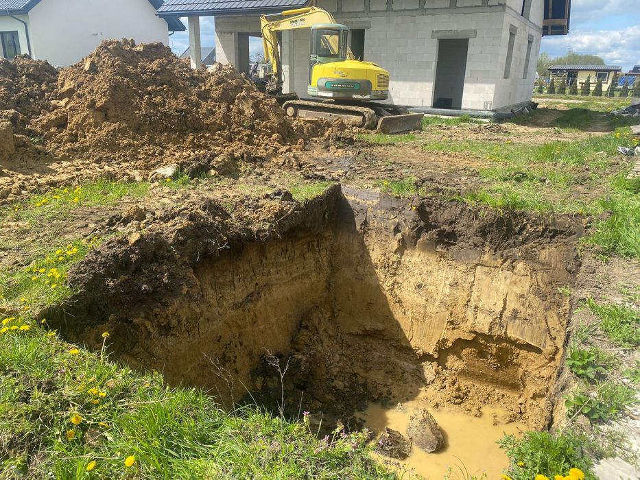 ROBOTY Usługi ziemne , wynajem , transport,  koparka ,  minikoparka
