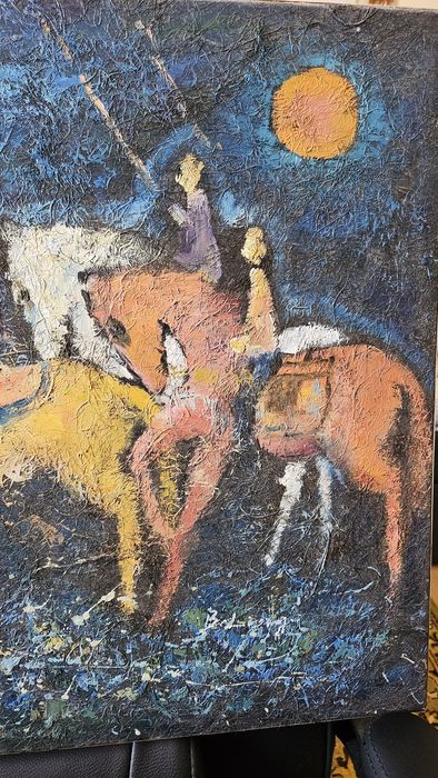 Quadro contemporâneo original — composição expressionista