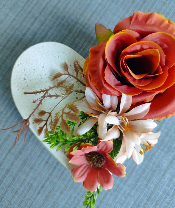 Wyprzedaż piękne serce nagrobne stroik kompozycja