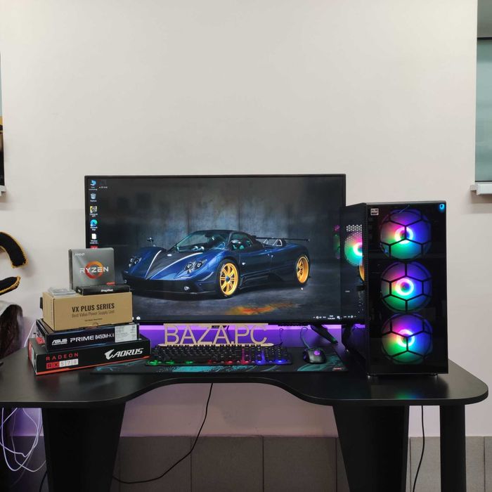 Компютер Новый Ryzen 5 3600, 16GB DDR4, AORUS RX 570, SSD 512GB m2 ТОП