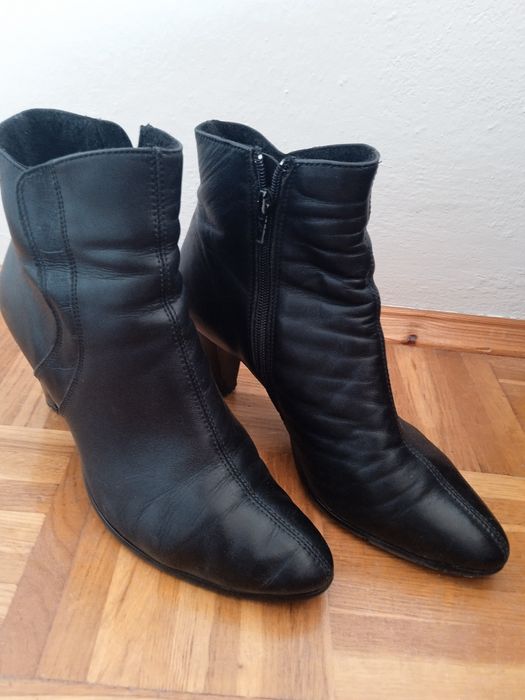 Skórzane buty damskie ocieplane