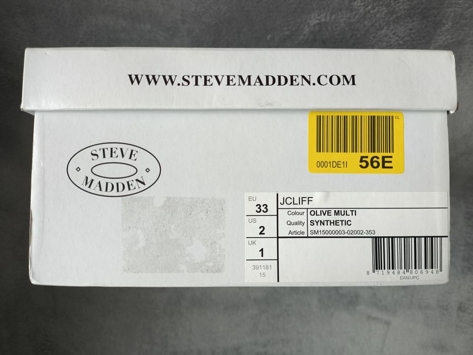 Sneakersy Steve Madden JCLIFF rozmiar 33 Oliwkowe stan bardzo dobry