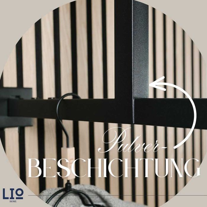 Cabideiro de Parede e Teto em Metal Preto | Guarda-Roupa Suspenso Ajustável 60–90 cm Altura / 50–65 cm Largura