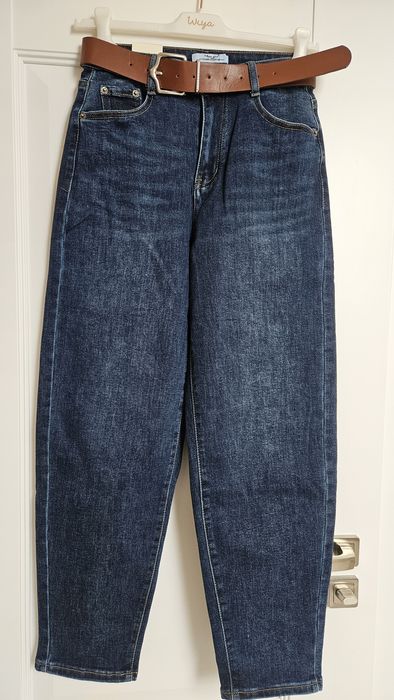 Jeansy granatowe Moon girl balloon M 38