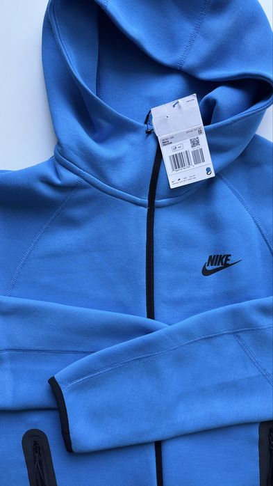 Nowa Nike Tech Fleece rozm. XS Light Photo Blue/Black drill drillstyle
