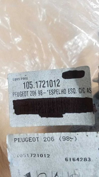 Espelho ESQUERDO Peugeot 206 98