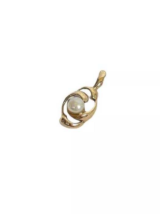 Złota Zawieszka Z SYNTETYCZNĄ PERŁĄ 585 0,90G