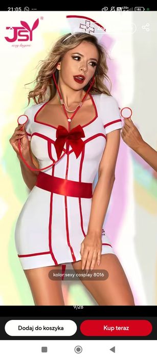 Kostium pielęgniarki erotyczny bal przebierańców