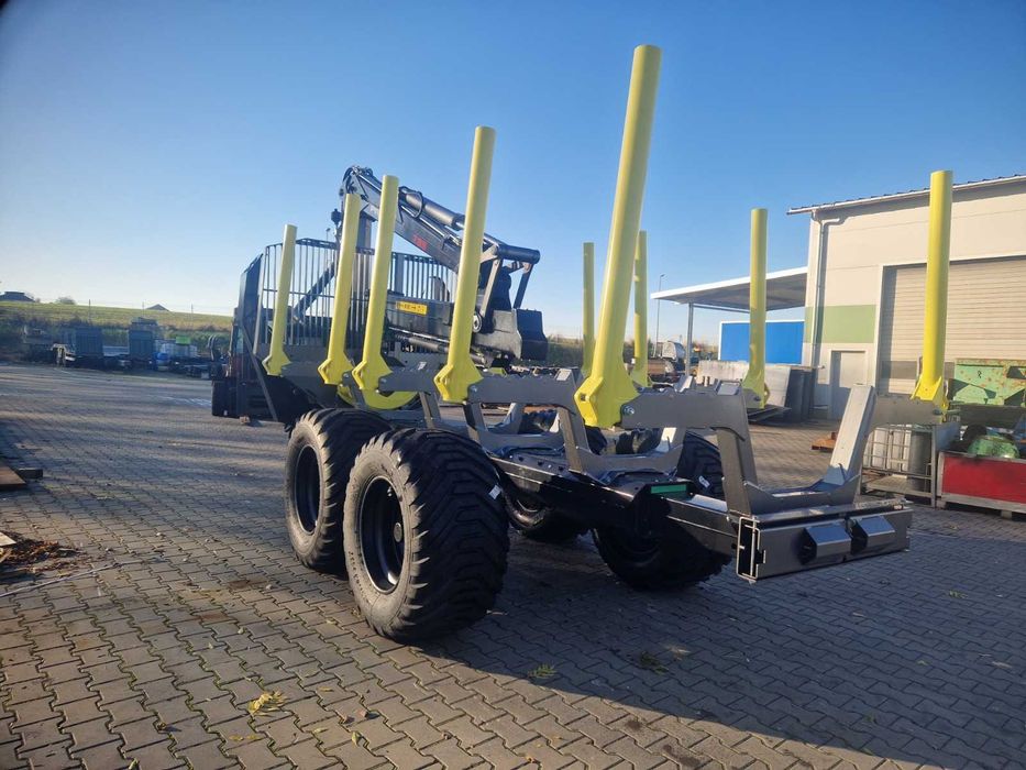 PALMS 11UX + żuraw 5.75 | prehydraulik Parker L90 | 15 ton  przyczepa