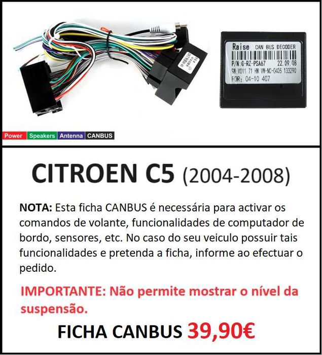 (NOVO) Rádio 1DIN • CITROEN C5 • (2001 a 2008) • Android GPS (2DIN)