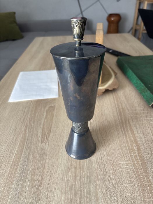 Stary pucharek metalowy prl