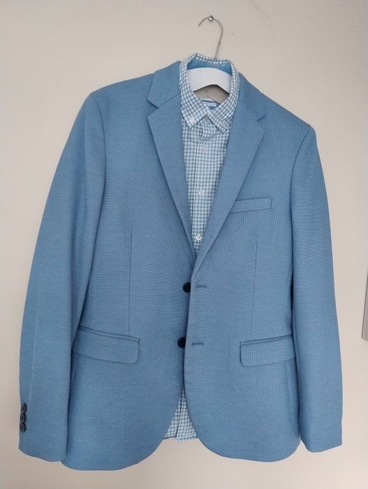 Marynarka Reserved Slim fit niebieska r. S + 2 koszule