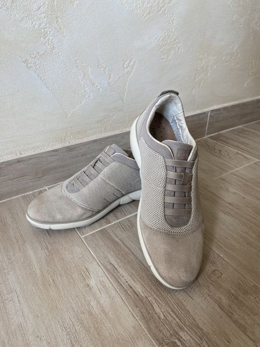 Кросівки Geox бежеві замш+шкіра