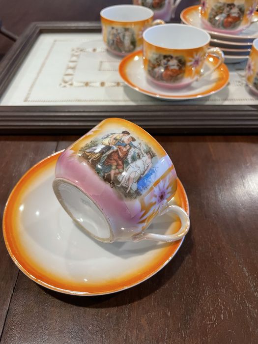 Serviço chá porcelana muito antigo