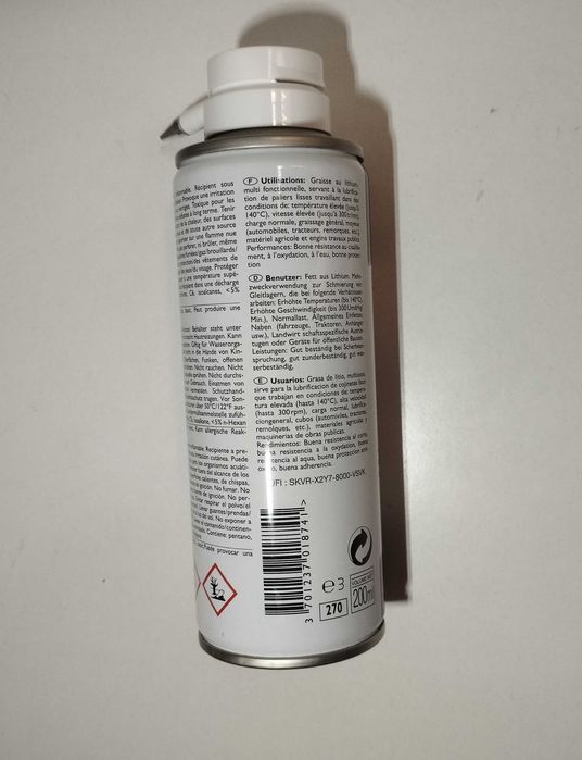 Lubrificar lamina tesouras Graisse AU Lithium 200ml INFACO