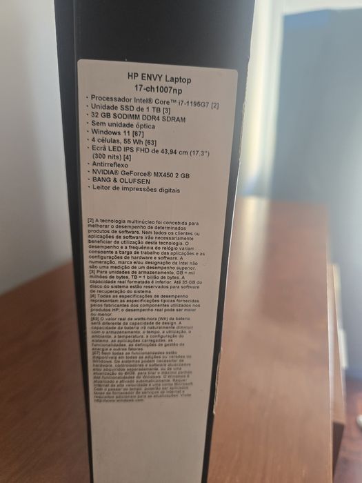 Hp Envy Laptop 17 ch 1007-np