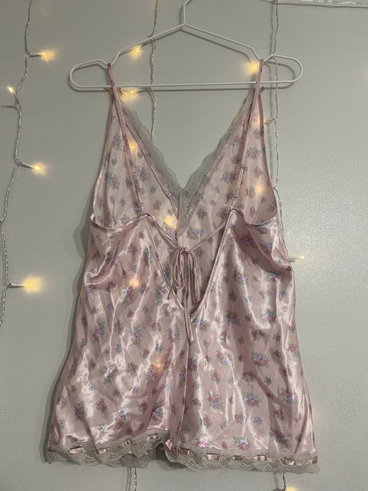 Satynowa pizamka pudrowy róz spodnie + bluzeczka