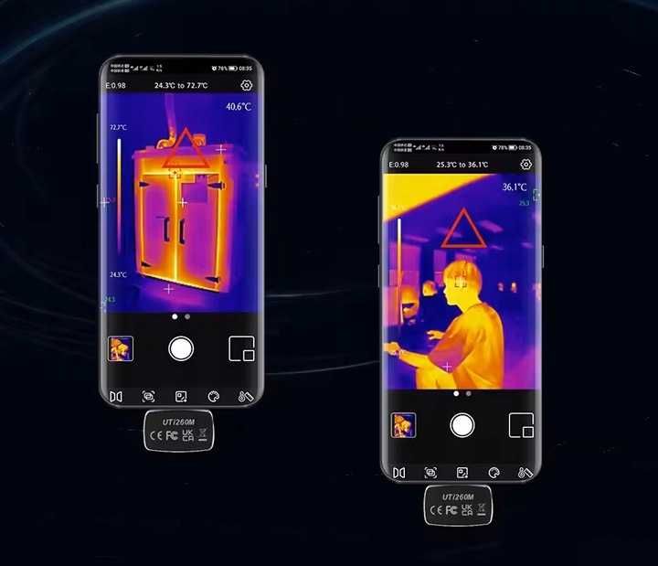 KOMPAKTOWA Kamera termowizyjna do androida USB-C pomiar temperatury
