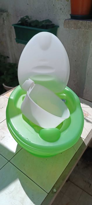 Sanita/ bacio plástico verde e branco