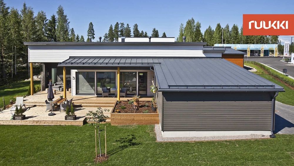єВідновлення.Фальцевая кровля.Ruukki.Фальц-настил.Готовые конструкции.