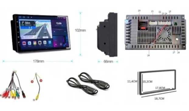 OKAZJA! ANDROID 14-2 DIN 7cali 2/32 GB Nawigacja RDS WIFI usb