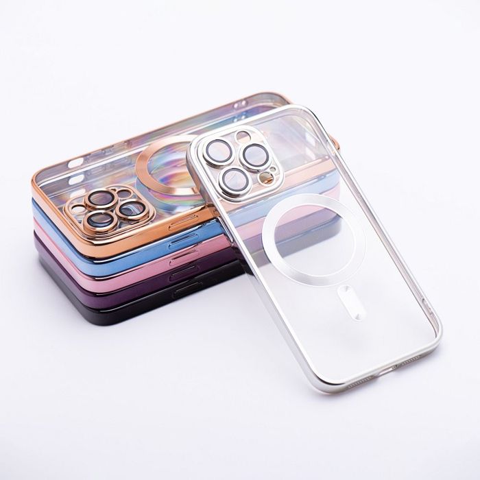 Etui na iPhone 16 Electro Mag Cover zgodne z MagSafe srebrne