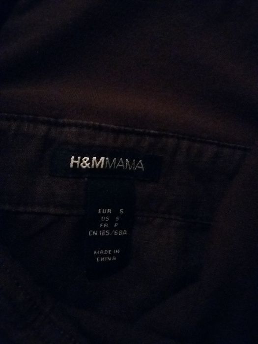 Saia de grávida H&M em linho castanho com macho a frente tamanho S
