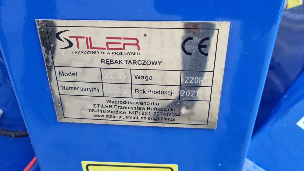 Rębak tarczowy do gałęzi  STILER GS - 15  - więcej w opisie