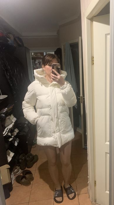 Куртка пуховик Пуфер белая