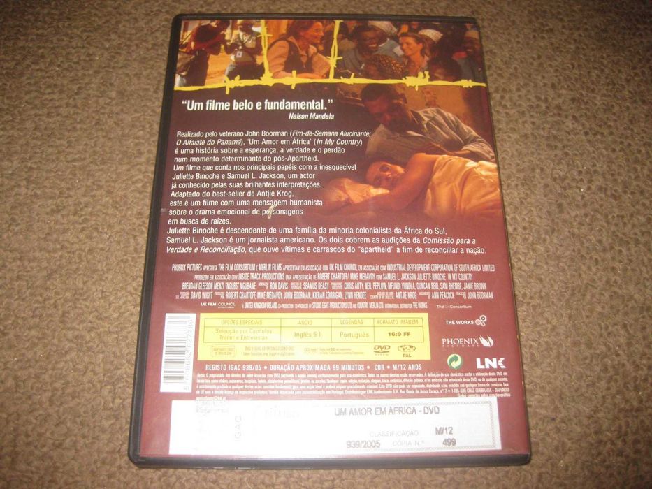 DVD "Um Amor em África" com Samuel L. Jackson