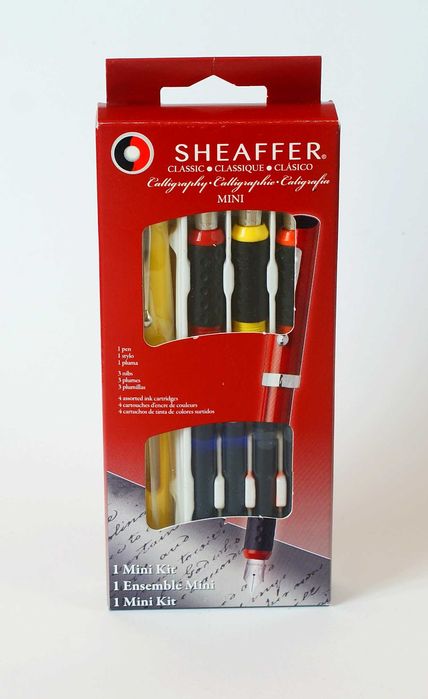 Zestaw do kaligrafii Sheaffer - Pióro + 3 stalówki F/M/B + 4 Naboje